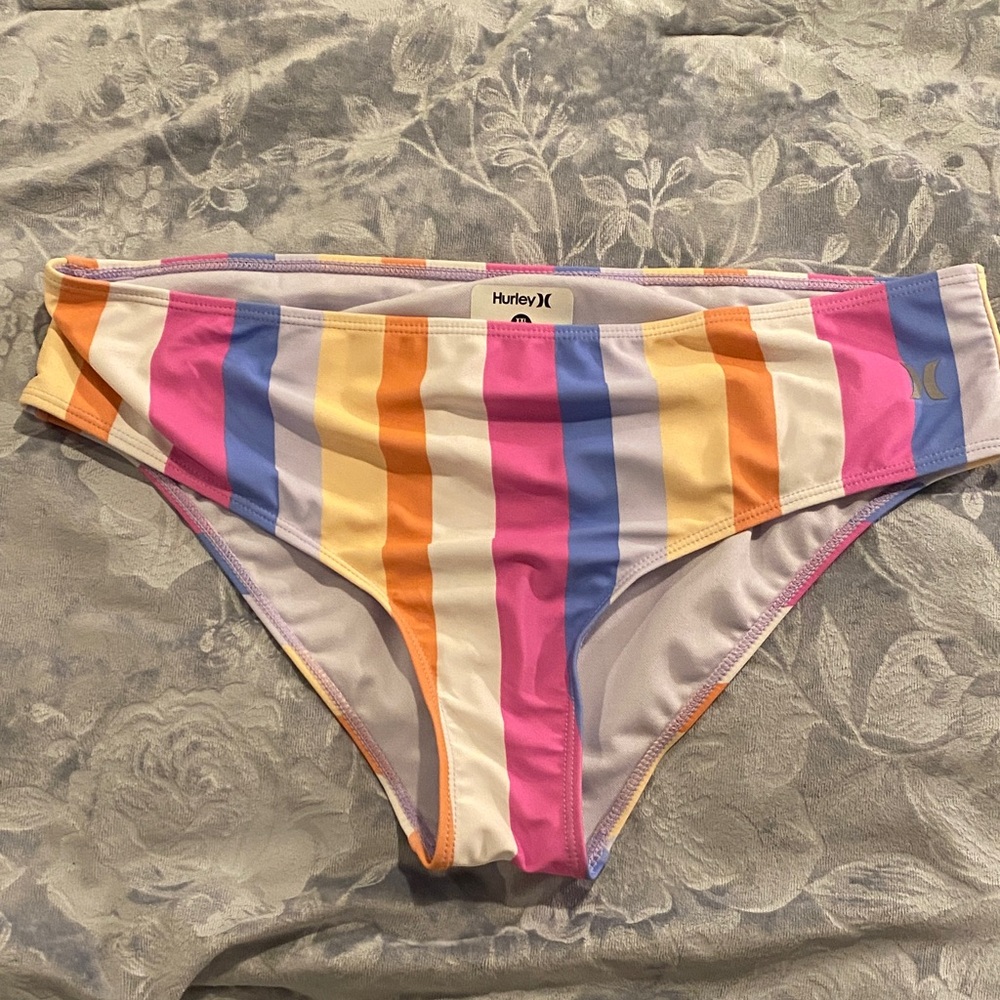 Hurley Multicolor Striped Bikini Bottom